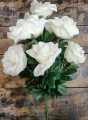 Beautiful Artificial White Rose Bunch, White Rose Flowers Décor Home, Office. Garden Ornaments Decorative for wedding party Events. 