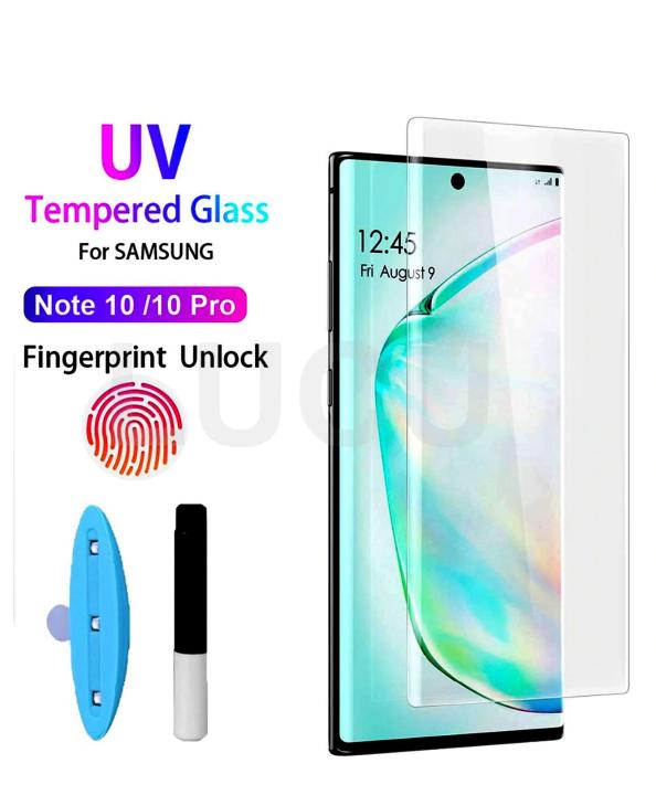 Samsung Galaxy Note 10 / Note 10 Plus UV Liquid Full Glue 3D Tempered glass  Screen Protector