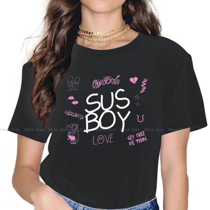 WOMEN'S Sus Boy tattoo design T shirts Lil Peep Viking boy 100% cotton tops humor short sleeve crewneck tees new arrival T-shirt