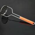 Multicolor Long Lasting Handle Kitchen Potato Masher (1 pc x Random Color) | Potato Masher Stainless steel potato and vegetable masher with plastic handle - assorted colors. 