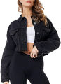 Black Crop Denim Jacket for Women | Premium Quality | Export Denim Stuff |. 