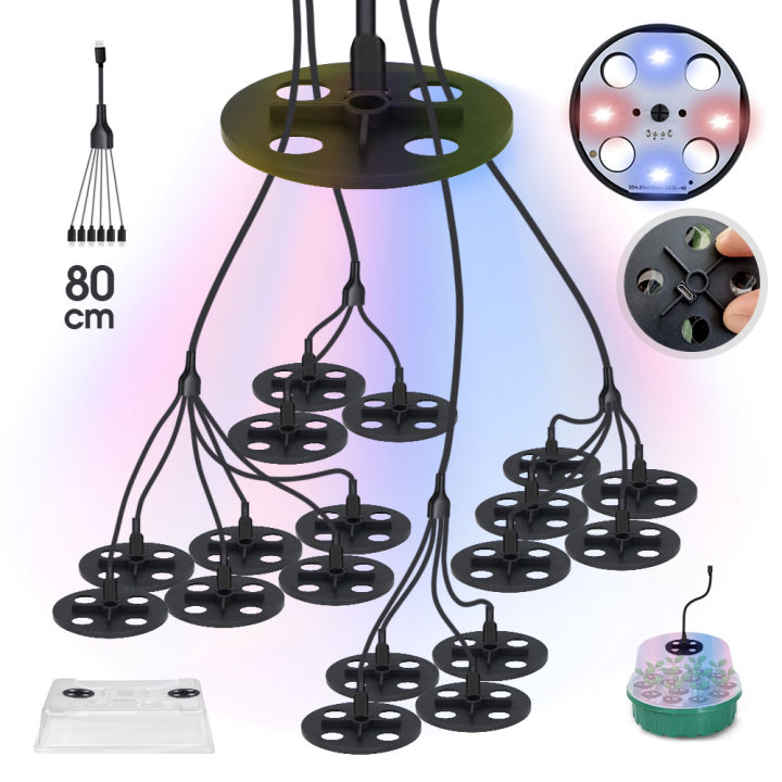 Indoor Garden Hydroponics Growing System Led Grow For Seed Starter Red ...