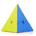 Pyraminx Pyramid Triangle High Speed Stickerless Rubik Cube-Multi Color. 