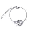 Stud Earrings Necklace Bracelet Ring Rhinestones Korean Style Simple Jewelry Set. 