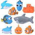 【HOT】 Baby Bath Toys Finding Nemo Dory Float Spray Water Squeeze Toys Soft Rubber Bathroom Play Animals Bath Figure Toy For Children. 