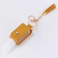 30ML Leather Hand Sanitizer Keychain Holder Travel Bottle Hand Sanitiser Case Refillable Container Flip with Tassel. 