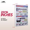 Vernier Caliper & Micrometer Wall Chart | HD Picture Presentation on 200 grams Laminated card 23*36 inches. 