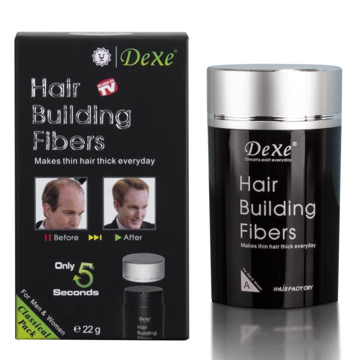 DEXE Hair Building Fibers Dark Brown - Daily Confidence for Luxuriously Thick Hair
