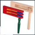 Mexican Favors Ratchet Prank Noise Maker Single Layer Musical Instrument Football Mexico Hand Bell Wood. 