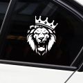 Lion Wearing A Crown of Kings Rights (White Sticker) Car Decals for Car Body Window Door Rear Windshield, Car Accessories, Stickers for Car, Car Modification, Car Decoration, Motorbike Stickers. 
