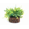 11.11 Flash Sale - Artificial Plant Basket With wooden Pot Decoration Piece -Green Best for Home and Office Decoration. 