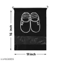 Pack of 12 - Travel Shoes Storage bag with clear window non-woven with PVC Bag. 