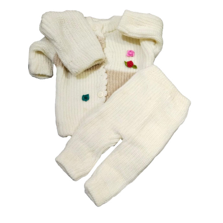 new born baby winter pure wool dress piece zero size hand made
