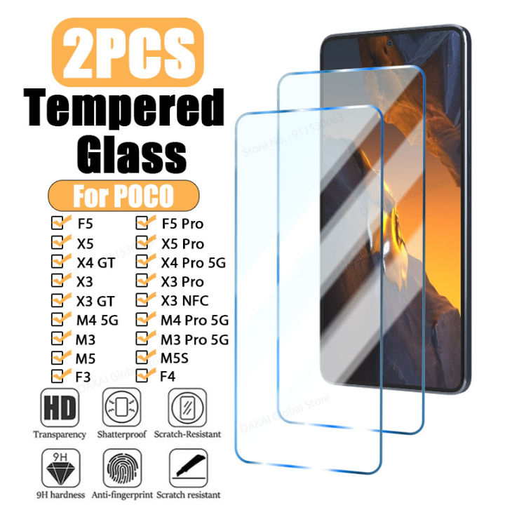 F2 Prco M5 3 Screen Protector NFC F GT X3 5G F4X3 M4 ro X4 Glass, For 2PCS Tempered POCO F5 X5 PM3 Pro, For PoM5S X4 X3 GTo Glass
