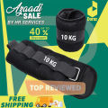 /HR SERVICES ANKLE WEIGHTS 10 KG x 10 KG = 20 KG, Pair Weight Bearing Ankle wrist Strap Leg Strength Resistance Bands for Speed Training Running Exercise Workout Fitness Band. 