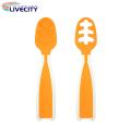 Colorful Baby Spoon Colorful Baby Training Spoons Set for 6 Months Safe Self Feeding Utensils for Blw Toddler Learning Portable Attractive Tableware 2pcs Baby Weaning Spoon. 
