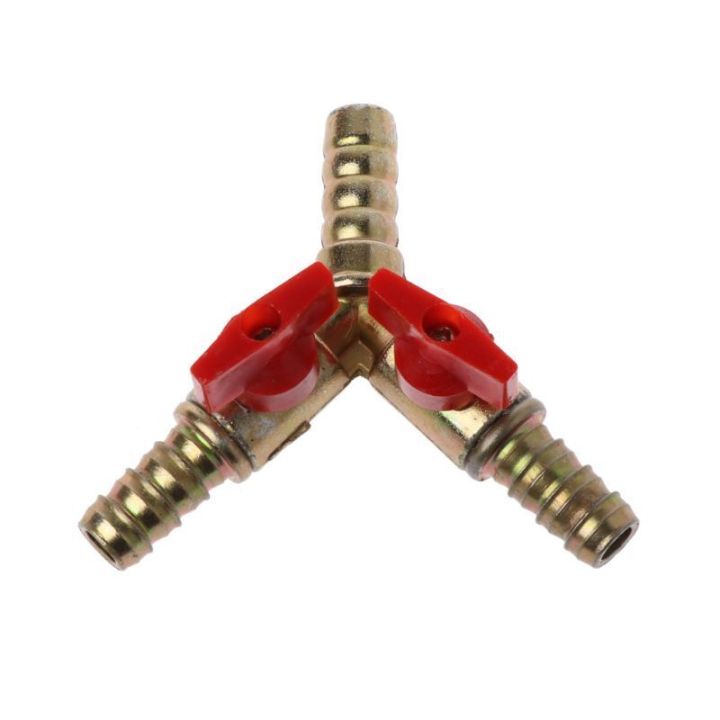 Gas joint 3 way T with valve control