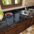 Self Adhesive Aluminum Foil Sheet for Kitchen , Oil Proof Waterproof Aluminium Sheet Sticker DIY Wallpaper Roll, Backsplash Aluminium Sheet for Home, Kitchen, Stove, Cabinet, Wall, Drawers, Furniture, Silver Color, Golden Color, Big Size 60x200cm. 