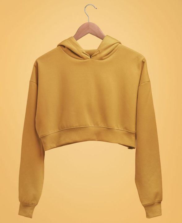Crop%20Hoodie%20Plain%20With%20Long%20Sleeves%20For%20Women%20-%20Image%204