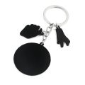 Wednesday Addams Keychain Gothic Enid Wednesday Badge Thing Hand Metal Pendant Keyring Car Backpack Key Holder Accessories Gifts. 