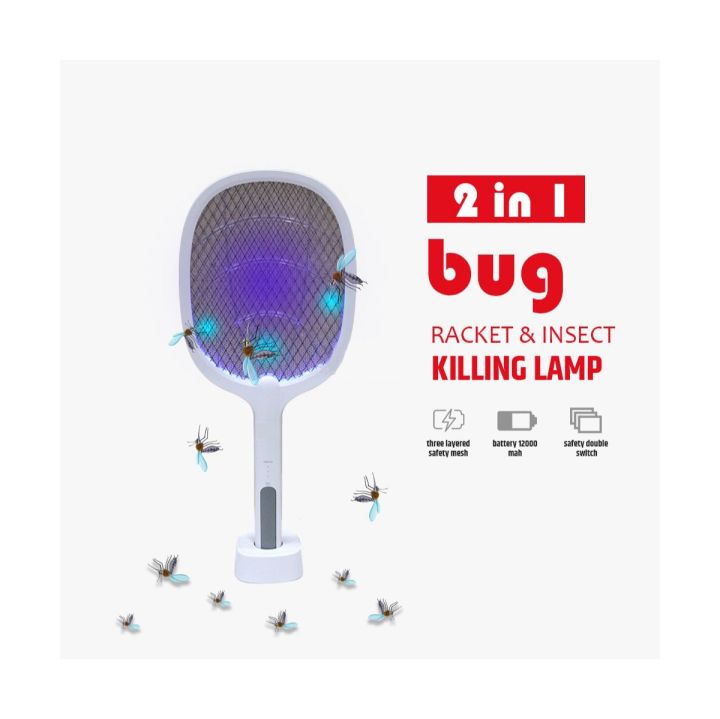 Rechargeable Mosquito killer Racket & Insect Zapper 2 in 1