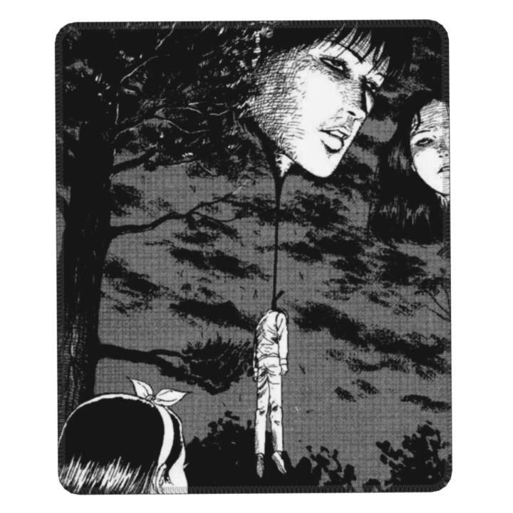 Horror Junji Ito Floating Heads Computer Mouse Pads Mousepad Anti-Slip Rubber Japanese Comic Manga Mouse Mat for Gaming