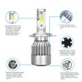 C6 Led Headlight Bulbs For Any Car And Bike H4 For Honda Civic, City, Toyota GLI, Yaris, Wagon R, Alto VXR, Mehran and all Cars Jeep Buses Vans Parrado. 