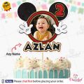 Mickey Mouse Theme PERSONALISED Photo Digital Minnie mouse Cake Topper for Boy or Girl Birthday Party Celebration, Cake Decoration & Perfect Birthday gift. 