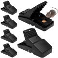 Pack of 5 Heavy Duty Mouse Trap Mice Catcher High Quality Plastic Reusable Convenient Effective Black Stainless-Steel Springs Rat Killer For Households Eliminates Faster Than Other Indoor and Outdoor. 
