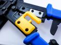 EZ RJ45 Crimp Tool Pass Through Cat5 Cat5E Cat6 Crimping Tool for RJ45/RJ12, CAT5, CAT5E, CAT6 Connectors. 