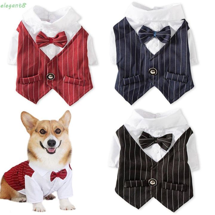ELEGANT All Size Dog Tuxedo Large Dog Costumes Wedding Suit Gentleman Dog Christmas Decoration Bowtie For Small Dogs High Quality Dress Up Pet Supplies/Multicolor