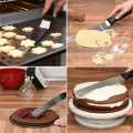 Cake Spatula Stainless Steel Angled Icing Cake Spatula For Decorating Cake Professional Tool. 