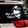 DC Batman Joker Why so Serious Style Car Sticker Decal 20cm size Sticker Stylish Design Vinyl Waterproof WHITE COLOR. 