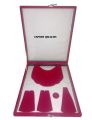 Red Valvet 11x12x2 inch Exprt quality jewellery box inside black border. 