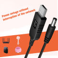 WiFi to Powerbank Cable Connector DC 5V to 12V USB Cable Boost Converter Step-up Cord for Wifi Router Modem Fan Speaker BOYUAN. 