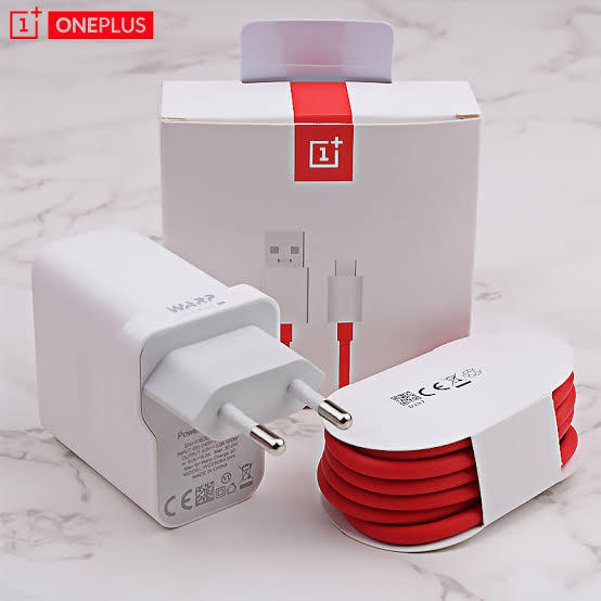 One Plus Charger 65W PD Power Adapter + Type-C to Type-C Data Cable - Orignal Warp Charge Fast Charging for One Plus Devices
