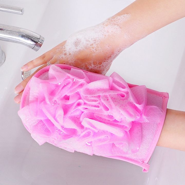 Bath Glove (Exfoliating Gloves - Body Rubbing Sponge Glove) Shower Glove