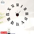 Acrylic 3D roman digits clock-modern roman digits clock-3D roman clock-3D roman shiny wall clock-dotz brand wall clock. 