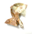 Onyx Dolphin Figurine Marble Stone Figure Vintage Carved Stone Sculpture Primitive Stone Dolphin for Décor Gift. 