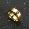 Naruto Ring Leaf Sign Ninja Black Fashion Titanium Steel Anime Jewelry At CustomizeGiftsPk. 