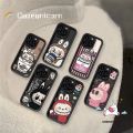 Trend Brand Label Cute Pop Mart Labubu Cartoon Couple Case Compatible For IPhone 7Plus XR 11 15 14 12 13 Pro Max 6S 15 7 6 8 Plus XS Max X SE 2020 Funny Doodle Angel Eye Soft Case. 