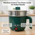 Electric Cooker - Electric Stove - Electric Hot Pot, 1.5L Non-stick Ramen Cooker, Multi-Function Electric Pot for Pasta, Noodles, Steak, Egg, Electric Cooker with Dual Power Control, Over-Heating and Boil Dry Protection. 