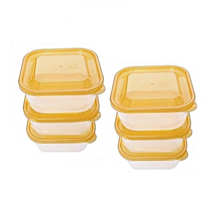 Food Storage Containers With Airtight Lid BPA-Free Freezer Microwave Dishwasher Safe 6 Pcs Set of 500ml Each Small Size Color May Vary