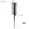 2 Style Professional Hair Dyeing Highlight Hair Brush Double-Sided Hook Rat Tail Comb ber Hairdressing Comb Hair Styling Tool- Type 805. 