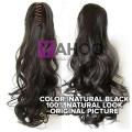 Natural Baal Wig Hair Extension Ponytail Hair Straight Hair Extension for Her Can Cover Full Head and Can be used to add volume to hair Down Steps are Curly for Natural Look. 