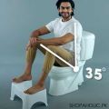 Comfortable Non-Slip Squatting Toilet Bathroom Seat Foot Rest Stool for Kids and Adult (White), Doctor Stool, Commode Stool, Potty Step Stool for Western Toilet, Poop Stool. 