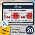 Smart Solar Board Stickers for Home and Office Electric Distribution Board Labels Solar Sticker Label. 