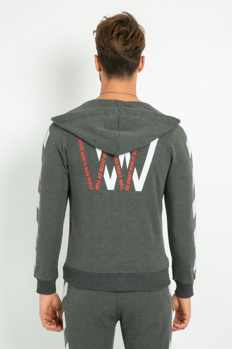 Sateen%20Men%20Men's%20Anthracite%20Hooded%20Printed%20Tracksuit%20Top%2020KEF385E116%20-%20Image%204