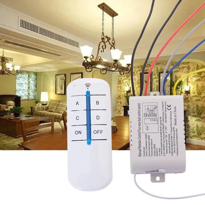 4%20Channels%20ON/OFF%20220V%20Wireless%20Lamp%20Remote%20Control%20Switch%20Receiver%20Transmitter%20-%20Image%202