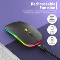 HP W10 Wireless Rechargeable Mouse With RGB Lights Adjustable DPI Silent Click With Ultra Thin Wireless RGB Bluetooth, Wireless, Rechargeable Slim Mouse By Ecoelec. 